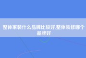整体家装什么品牌比较好,整体装修哪个品牌好