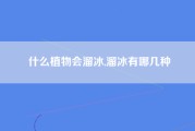 什么植物会溜冰,溜冰有哪几种