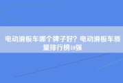 电动滑板车哪个牌子好？电动滑板车质量排行榜10强