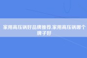 家用高压锅好品牌推荐,家用高压锅哪个牌子好