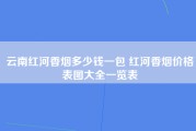 云南红河香烟多少钱一包 红河香烟价格表图大全一览表