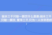 弱水三千只取一瓢饮什么意思(弱水三千只取一瓢饮, 繁华三千,只为一人饮尽悲欢)
