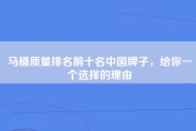 马桶质量排名前十名中国牌子，给你一个选择的理由