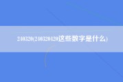 240320(240320420这些数字是什么)