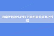 回南天除湿小妙招,下雨回南天除湿小妙招