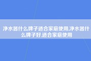 净水器什么牌子适合家庭使用,净水器什么牌子好,适合家庭使用