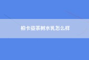 柏卡姿茶树水乳怎么样