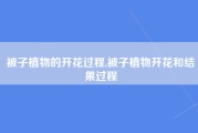 被子植物的开花过程,被子植物开花和结果过程