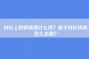 衬衫上的铁锈用什么洗？格子衬衫铁锈怎么去除？