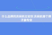 什么品牌的洗碗机比较好,洗碗机哪个牌子最专业