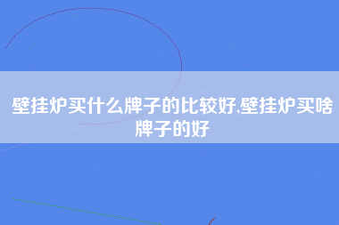 壁挂炉买什么牌子的比较好,壁挂炉买啥牌子的好