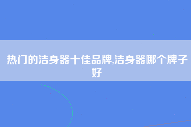 热门的洁身器十佳品牌,洁身器哪个牌子好