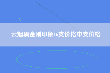 云烟黑金刚印象16支价格中支价格