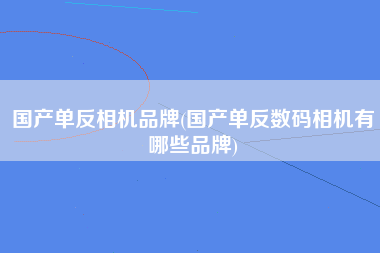 国产单反相机品牌(国产单反数码相机有哪些品牌)