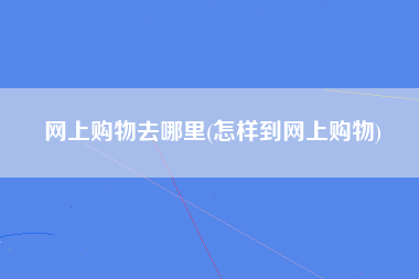 网上购物去哪里(怎样到网上购物)