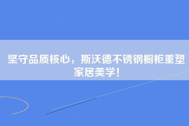 坚守品质核心，斯沃德不锈钢橱柜重塑家居美学！