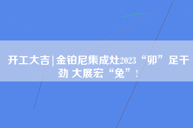 开工大吉|金铂尼集成灶2023“卯”足干劲 大展宏“兔”!