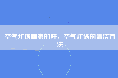 空气炸锅哪家的好，空气炸锅的清洁方法