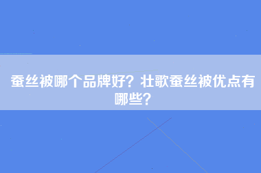 蚕丝被哪个品牌好？壮歌蚕丝被优点有哪些？